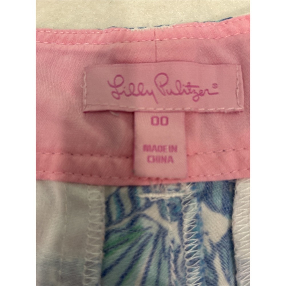 Lilly Pulitzer Women's 00 Callahan Shorts Nautical Sailors Valentine Blue Print - Picture 4 of 10